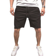 Men's Solid Color Sports Training Fitness Running Casual Shorts