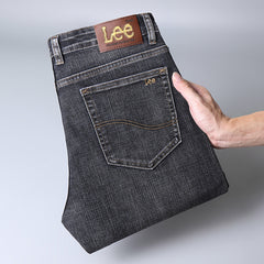 Men's Elastic Loose Straight High-end Versatile Soft Jeans