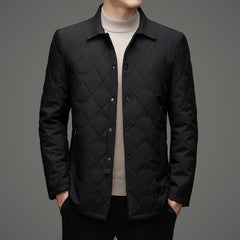 Men's plaid lapel cotton jacket