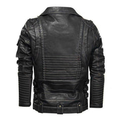 Men's Multi-pocket Zipper Leather Jacket