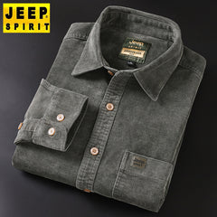Corduroy loose solid color fashionable casual top