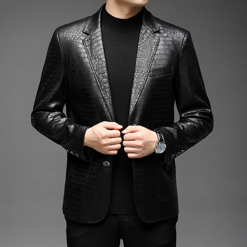Men's Fashion Casual Leather Jacket