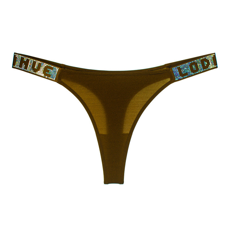 New low waist sequined thong