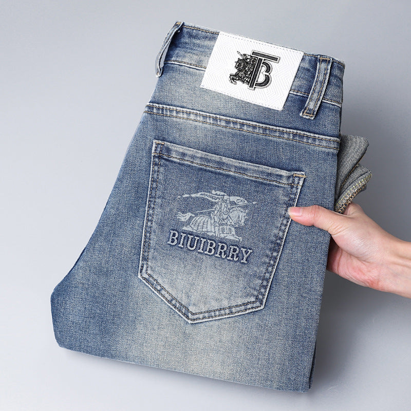 Men's High-end Casual Straight Stretch Cotton Jeans