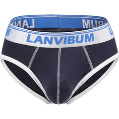 Men's Cotton Contrast Color Comfort Briefs