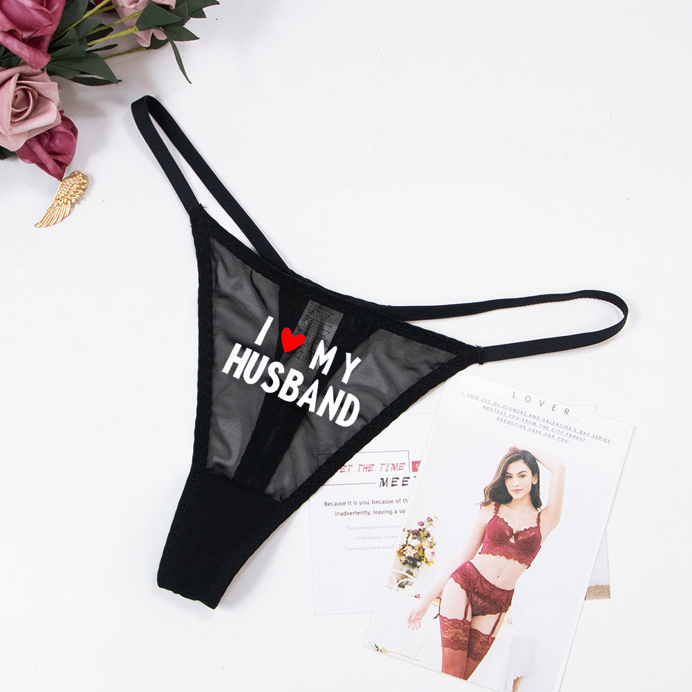 Sexy Mesh Ultra-thin Transparent Low-waisted Thin Strap Thong