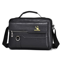 Men's Retro Vertical Portable Business Casual Leather Bag