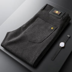 Men's Winter Striped Soft Business Casual Pants
