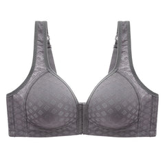 Front Button Thin No Wire Comfort Plus Size Bra
