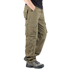 Men's Strong and Durable Loose Straight Leg Multi-pocket Outdoor Casual Pants