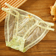 Sexy Floral Mesh Lace Transparent Panties