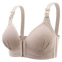 Large size front clasp no steel ring beautiful back bra
