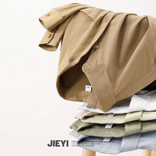 Men's Cotton Simple Inner Solid Color Shirt