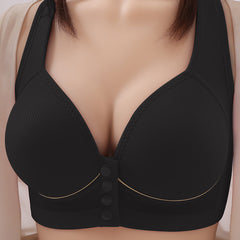 Front buckle no steel ring push up comfortable seamless bra