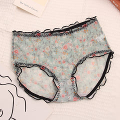 Breathable Mesh Lace Plus Size Briefs