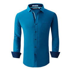 Men's Business Casual No-iron Long-sleeved Shirt