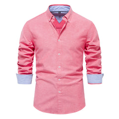 Men's Slim Fit Casual Fashion Versatile Long Sleeve Shirt