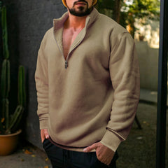 2023 New Winter Men's Velvet Half-zip Top