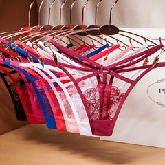 Sexy Lace Low Waist Hollow Trendy Cross Thong