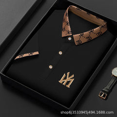 New high-end gentleman business loose POLO shirt