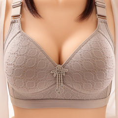 Plus Size No Steel Ring Push Up Breathable Sweat Absorbing Thin Bra