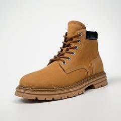 Men's High Top Thick Sole Genuine Leather Casual Martin Boots