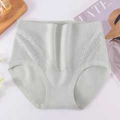 Women's High Waist Pure Cotton Antibacterial Panties