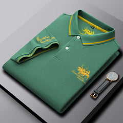 Men's Short Sleeve Fashionable Embroidered Polo Shirt