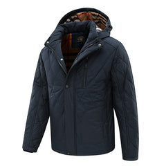 Men's Winter Warm Plaid Parka Jacket