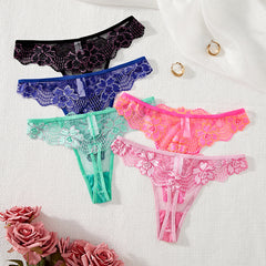 New Lace Flower Color Matching Comfortable Breathable Thong