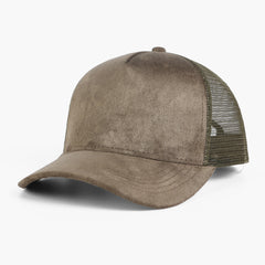 Suede Mesh Sports Embroidered Baseball Cap Solid Color Versatile Peaked Cap