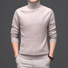 New Men's Pure Wool Turtleneck Sweater