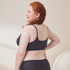 Plus size front button thin bra