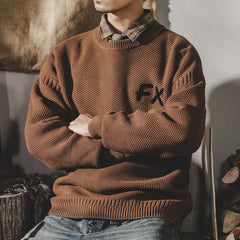 Retro fashion brand loose large size sweater