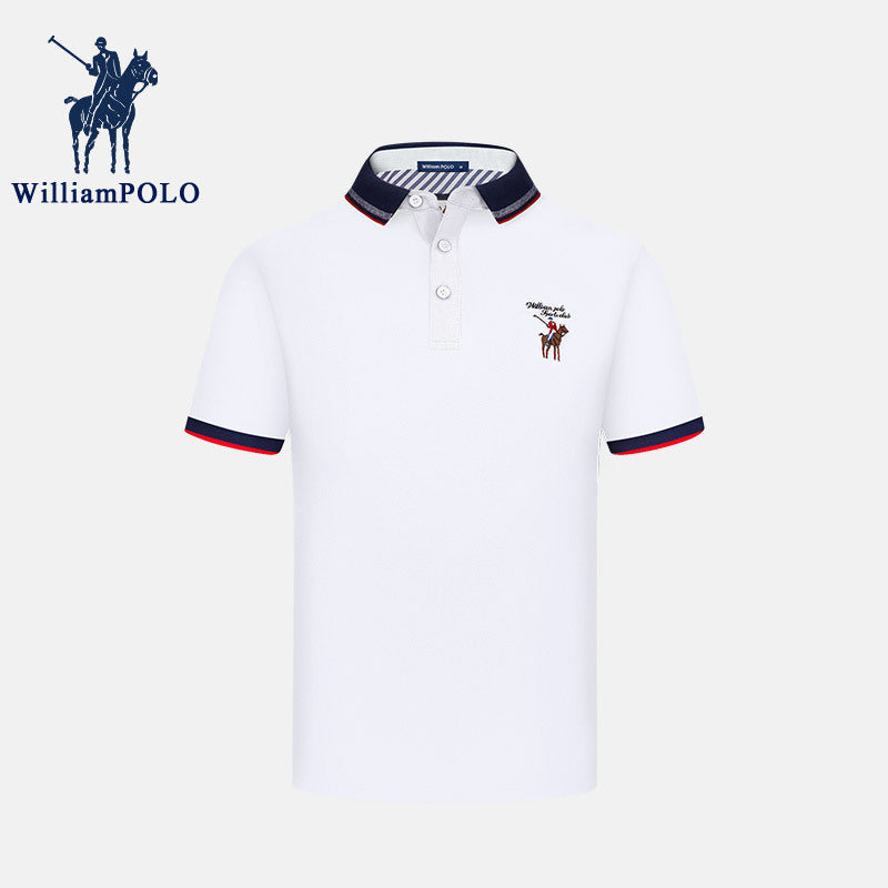 New thin lapel casual sports polo shirt