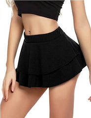 Pleated Sexy Mini Skirt