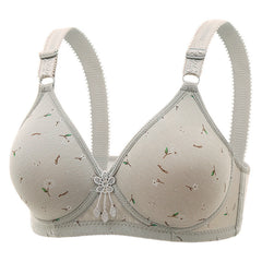 Thin wire-free push-up breathable bra