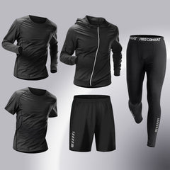 Men's Quick-drying High-elastic Running Training Sports Suit