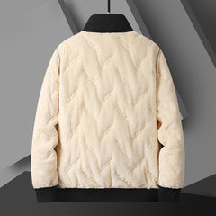 Thick warm lambskin cotton coat