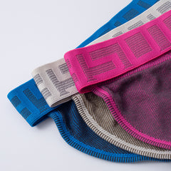 Men's ribbed cotton thin breathable briefs