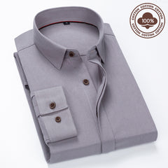 Men's 100% Cotton Business Casual Shirt