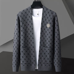 New Printed Stitching Cardigan Sweater