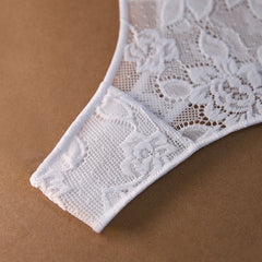 Lace Sexy Mesh Seamless Low-waist Transparent Thong