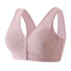 Thin comfortable front button breathable soft bra