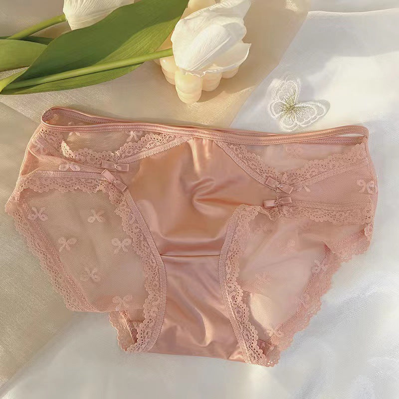 New silky satin sexy lace panties