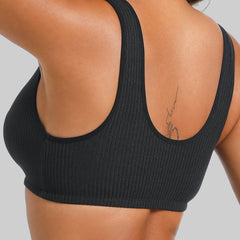 Beautiful back ribbed front clasp bra