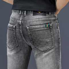 Trendy fashion stretch jeans