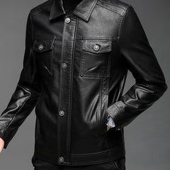 Men's New Business Casual Leather Jacket
