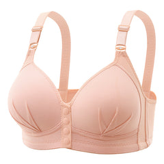 New Plus Size Front Button Wireless Bra