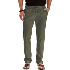 Men's Business Casual Loose Large Size Elastic Waist Cotton Versatile Solid Color Sweatpants